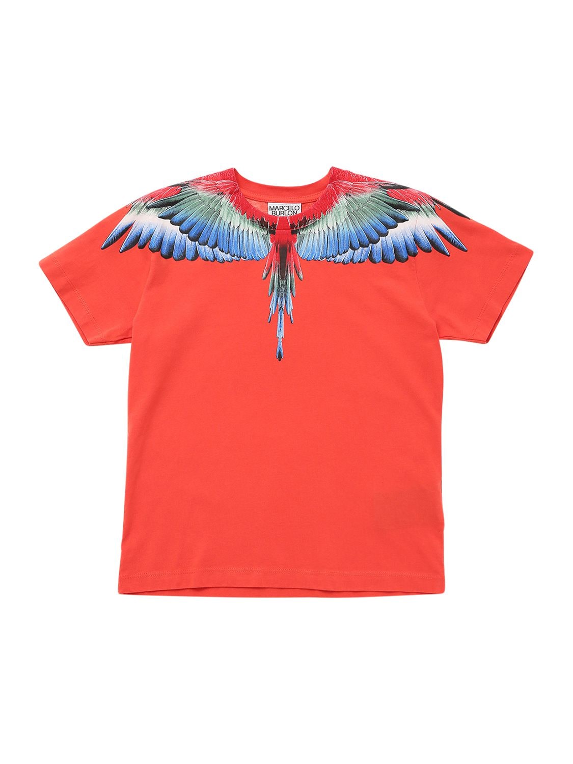 heltinde fossil duft Marcelo Burlon County Of Milan - Wing print cotton jersey t-shirt - Red |  Luisaviaroma
