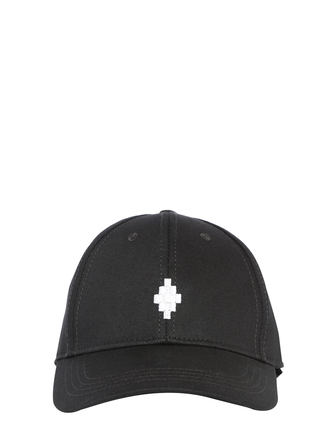 Marcelo Burlon County Of Milan Embroidered Logo Cotton Baseball Hat In Black