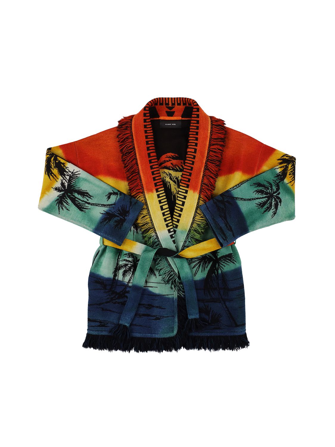 Alanui Icon Jacquard Virgin Wool Cardigan In Multicolor