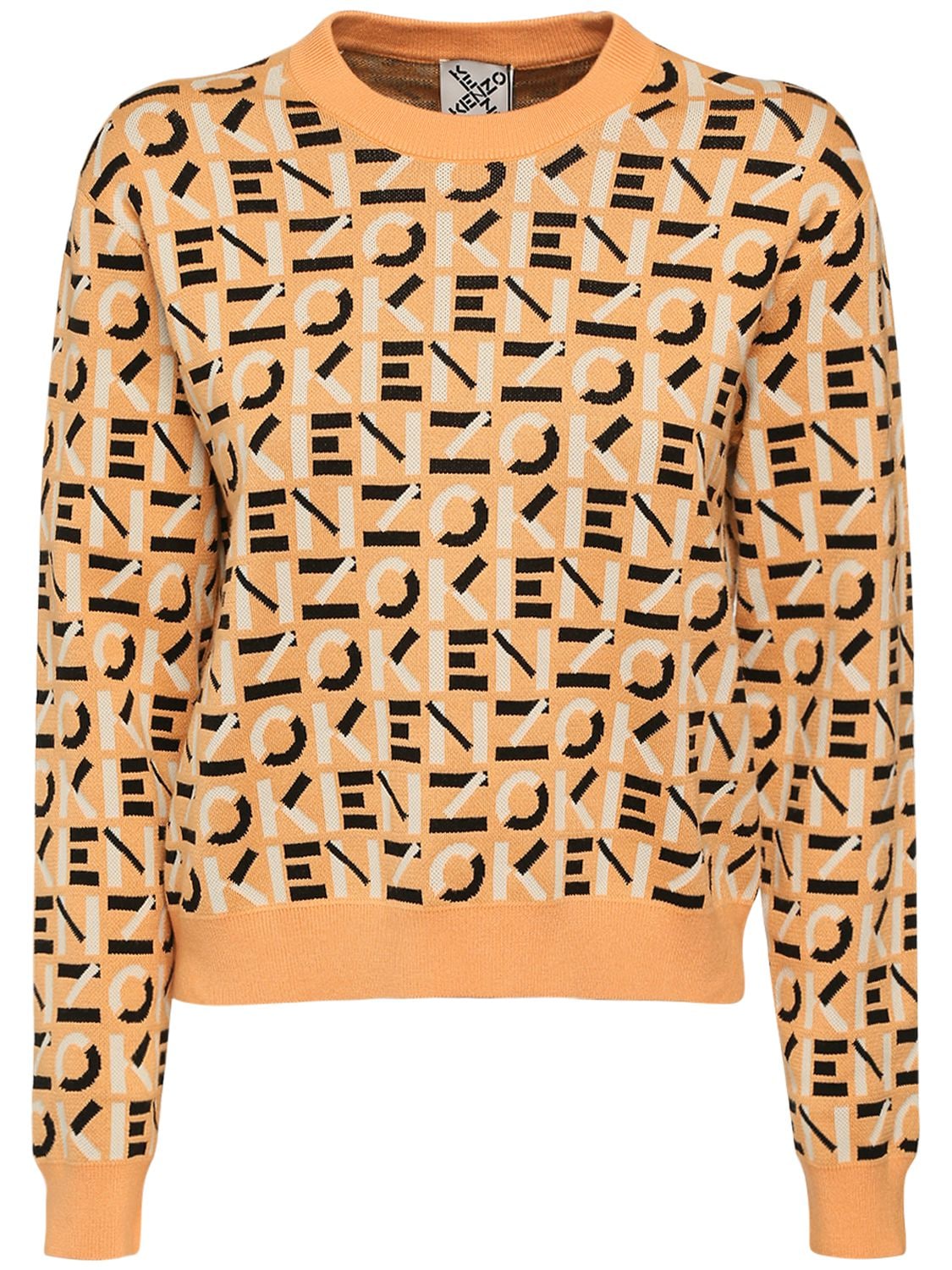 KENZO Monogram Sweater in Orange