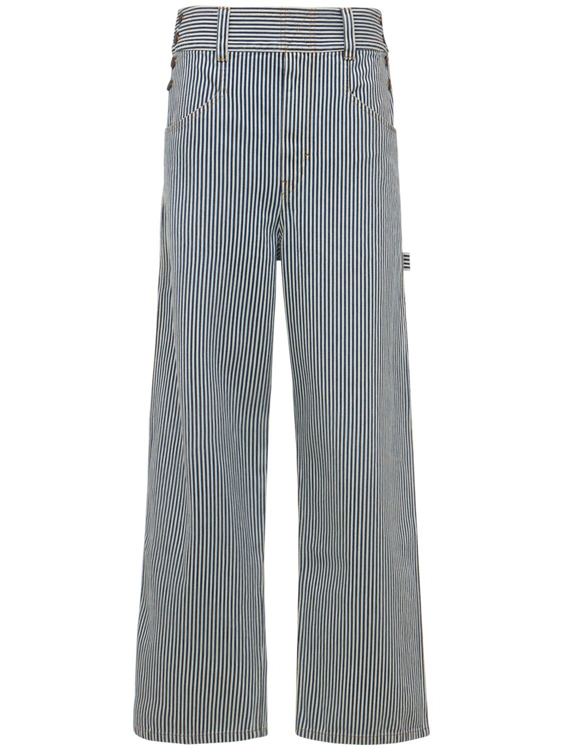 cotton straight pants