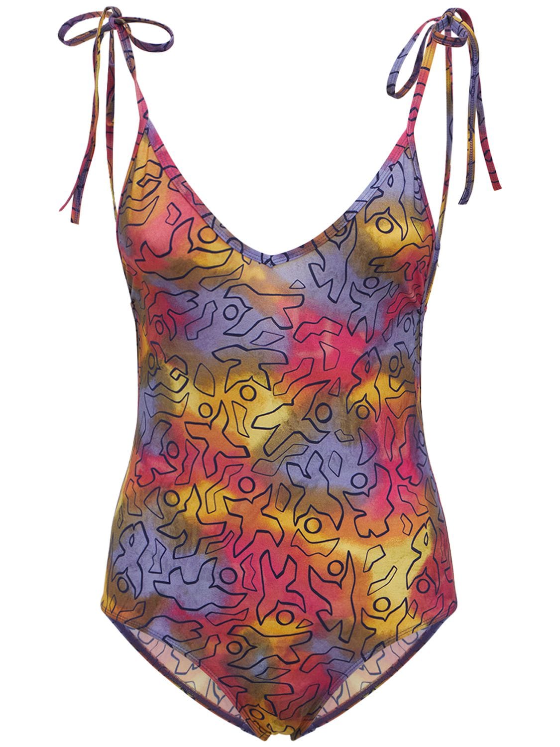 ISABEL MARANT SWAN PRINTED ONE PIECE SWIMSUIT