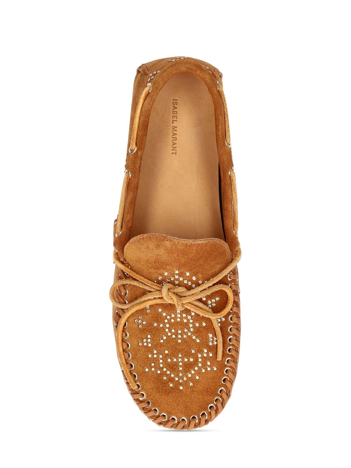 ISABEL MARANT 10MM FREEN STUDDED SUEDE LOAFERS