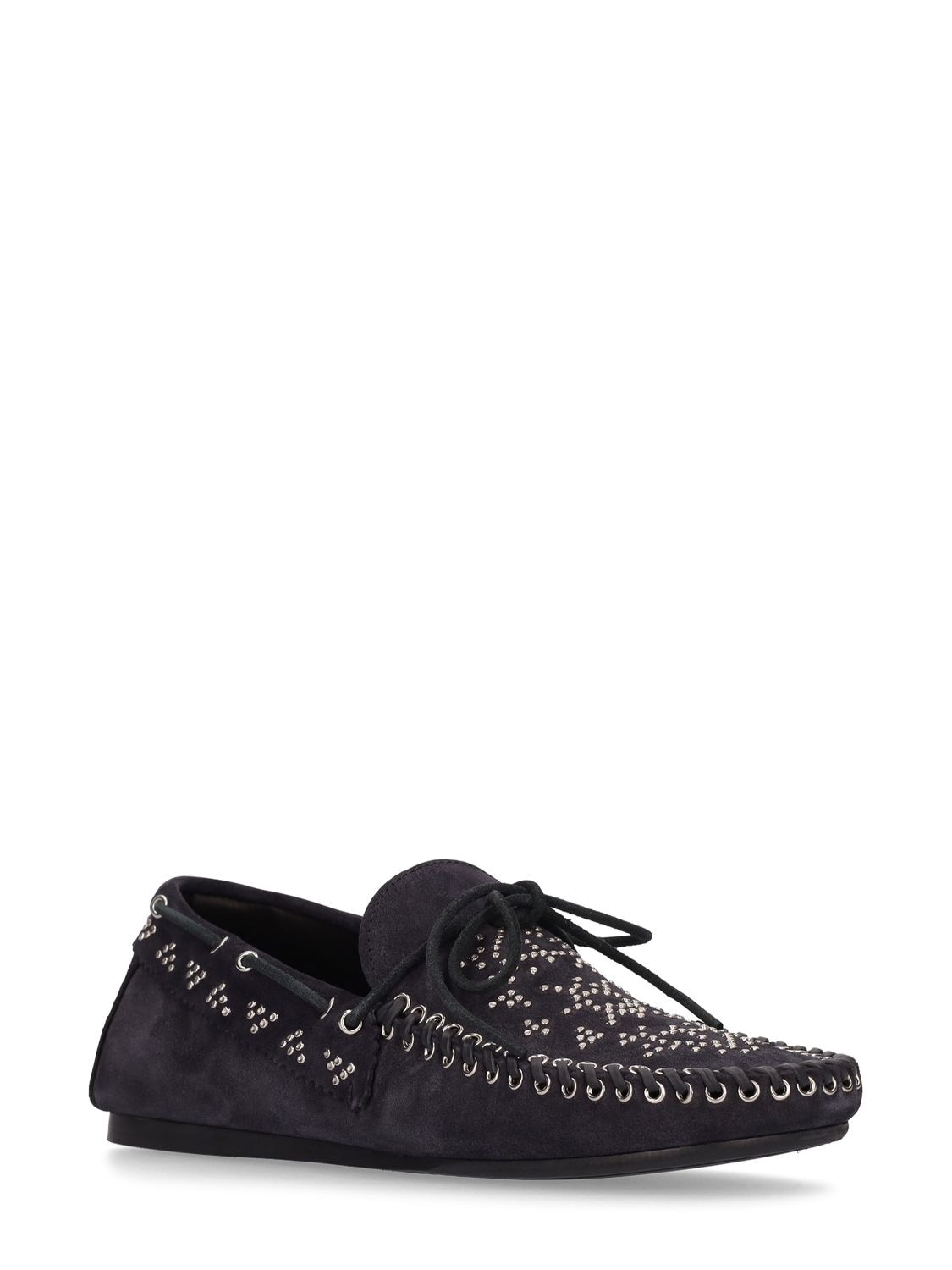 ISABEL MARANT 10mm Freen Studded Suede Loafers