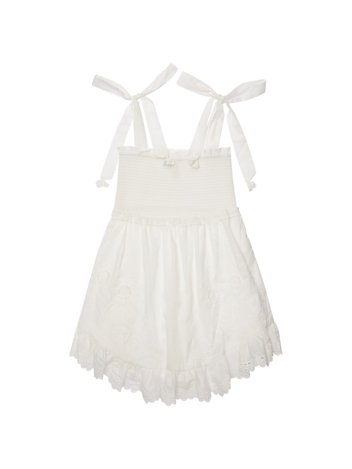 Zimmermann Kids' Embroidered Cotton Dress In White ModeSens