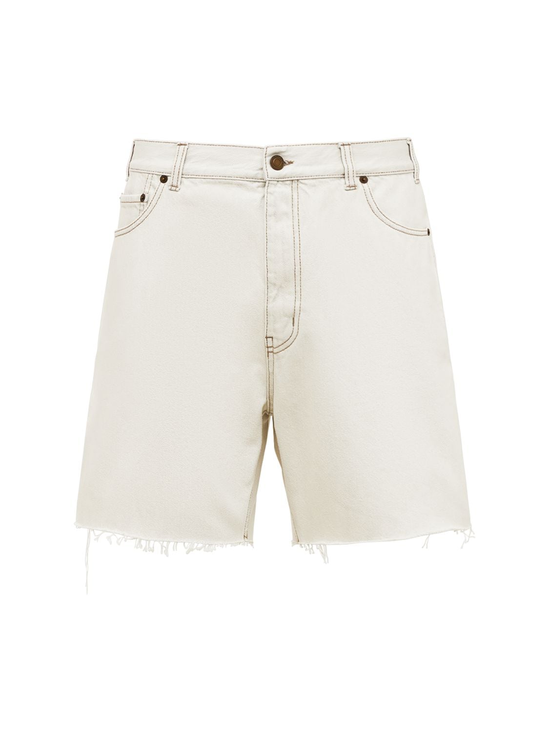 SAINT LAURENT Cotton Denim Baggy Shorts