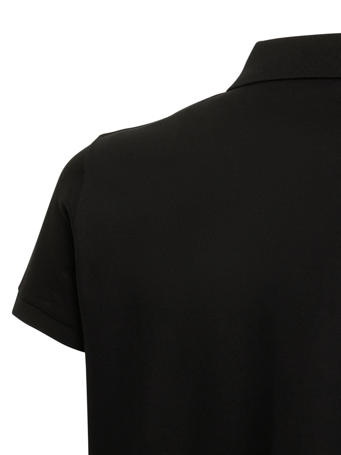 Shop Saint Laurent Cotton Polo Shirt In Black