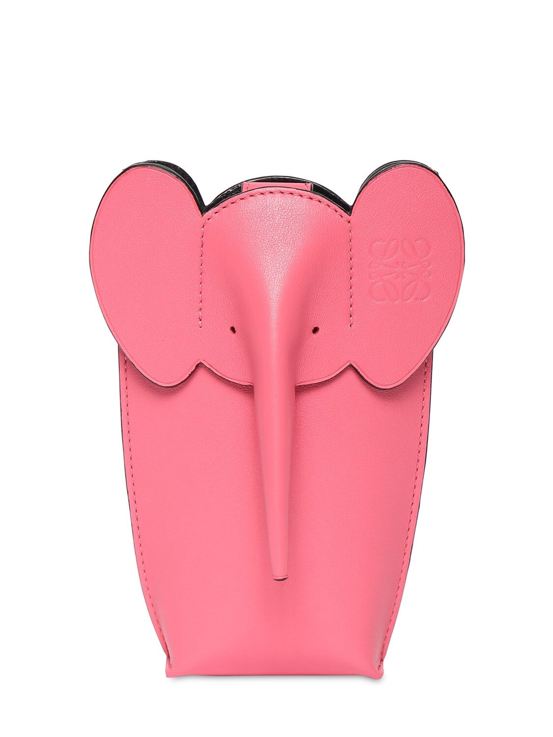 Loewe Elephant Leather Phone Holder In New Candy
