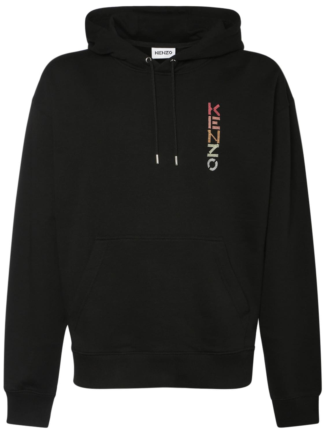 Logo Embroidered Cotton Jersey Hoodie