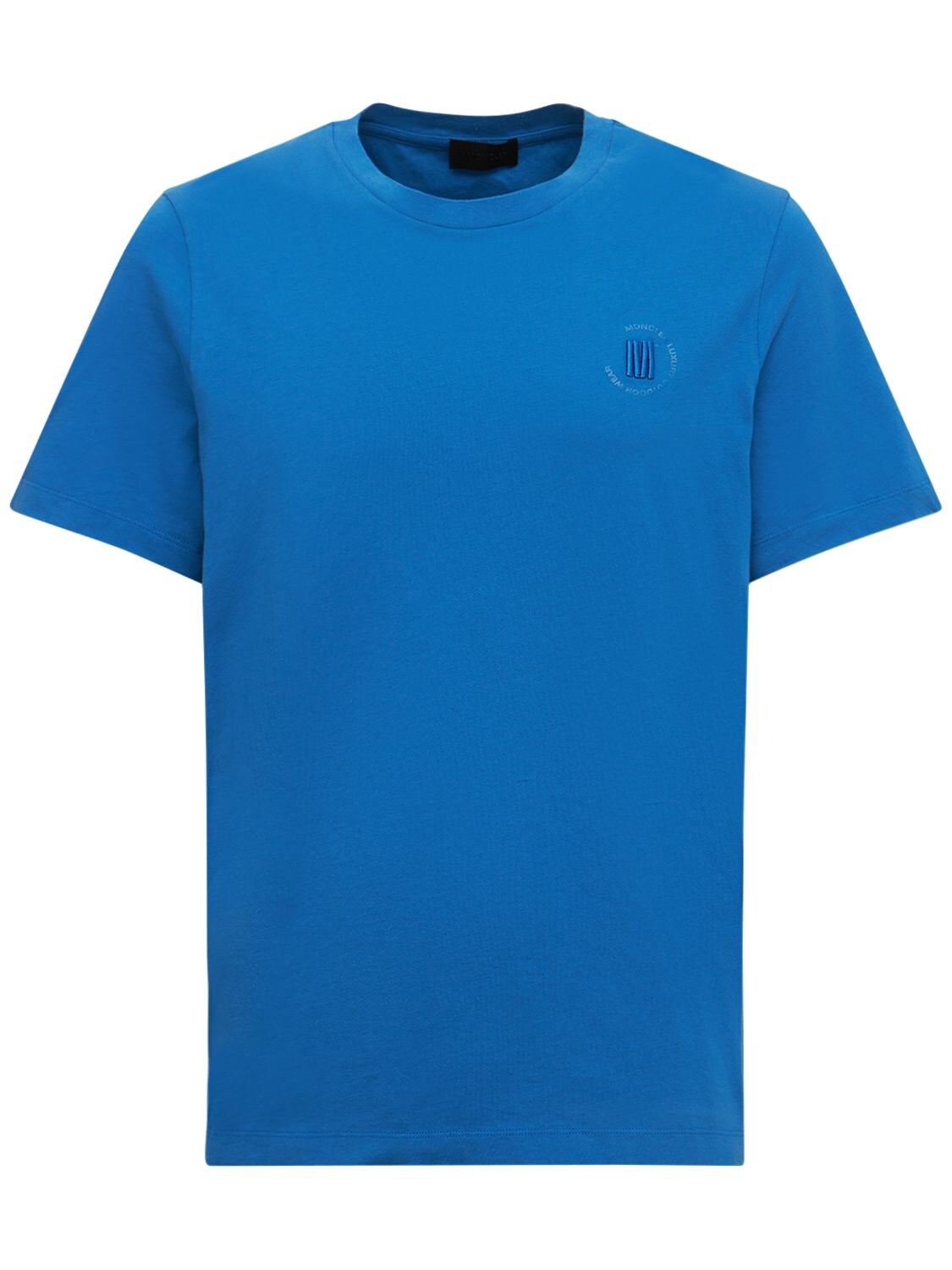 Moncler - Cotton t-shirt - Medium Blue | Luisaviaroma