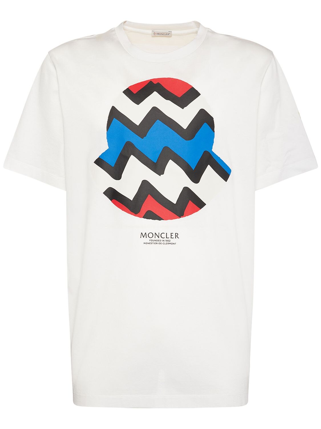 Moncler - Printed cotton t-shirt - White | Luisaviaroma