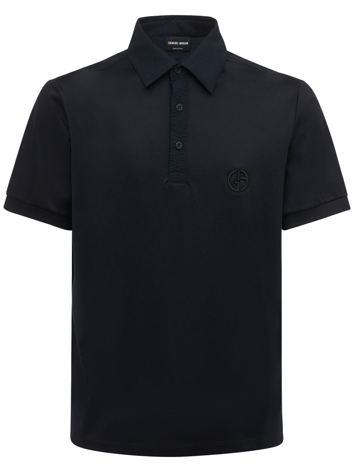 GIORGIO ARMANI LOGO EMBROIDERY COTTON POLO