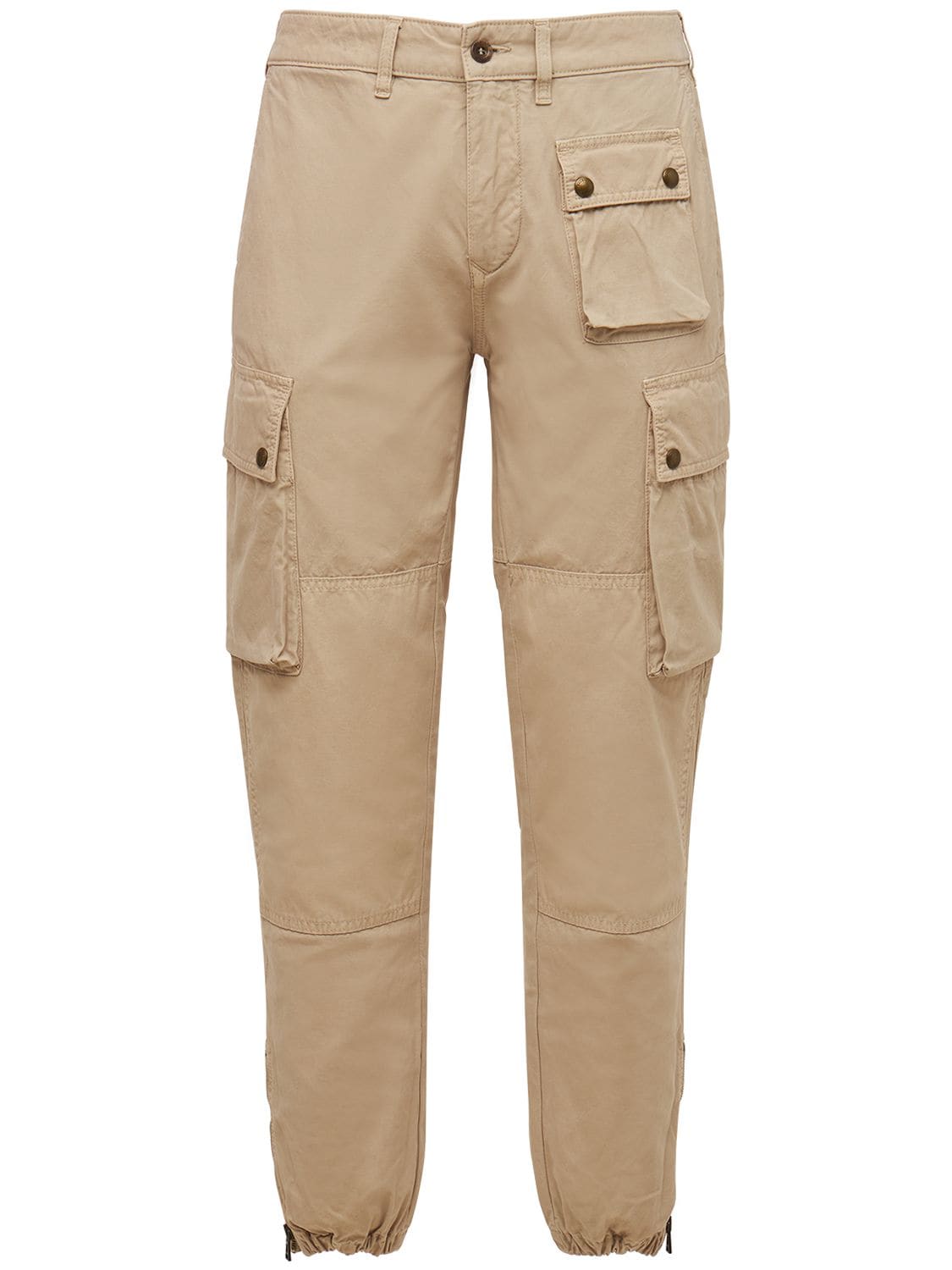 Belstaff Trialmaster Cotton Cargo Trousers In Fawn