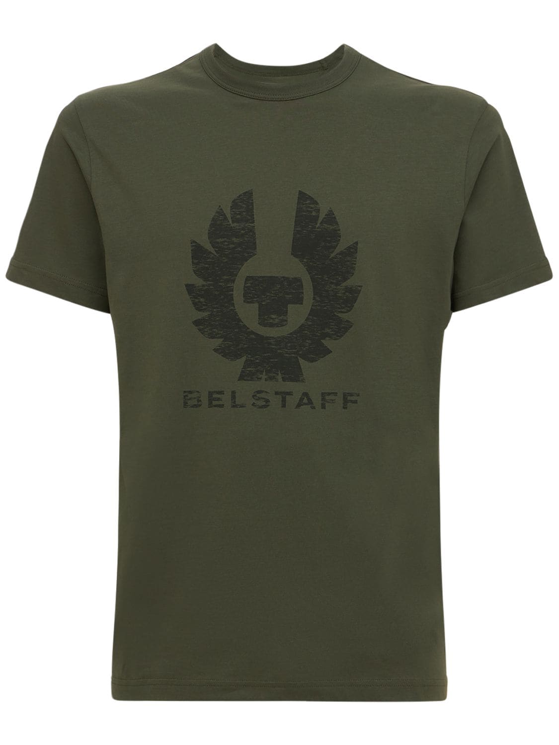 Belstaff Coteland 2.0 Cotton Jersey T-shirt In Pewter Green