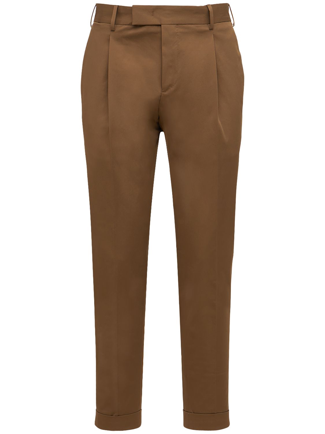 Pt Torino Pt Turin Low Waist Pants In Cotton - Atterley In Табак