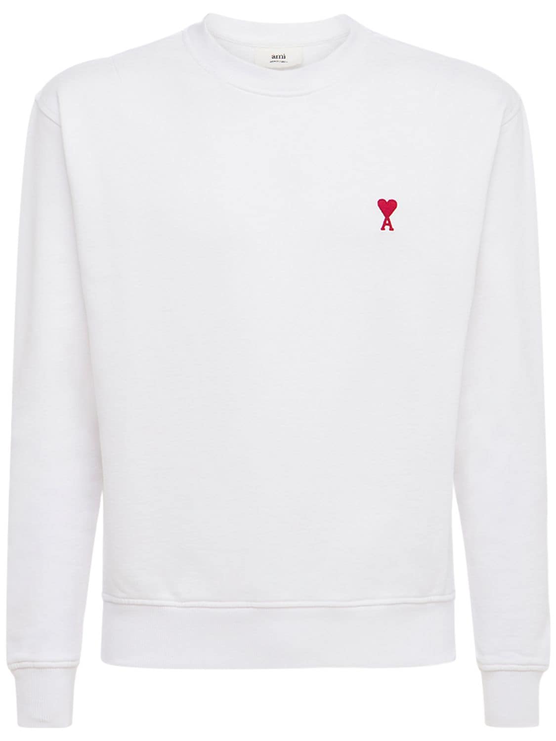 AMI PARIS Logo Organic Cotton Jersey Sweatshirt