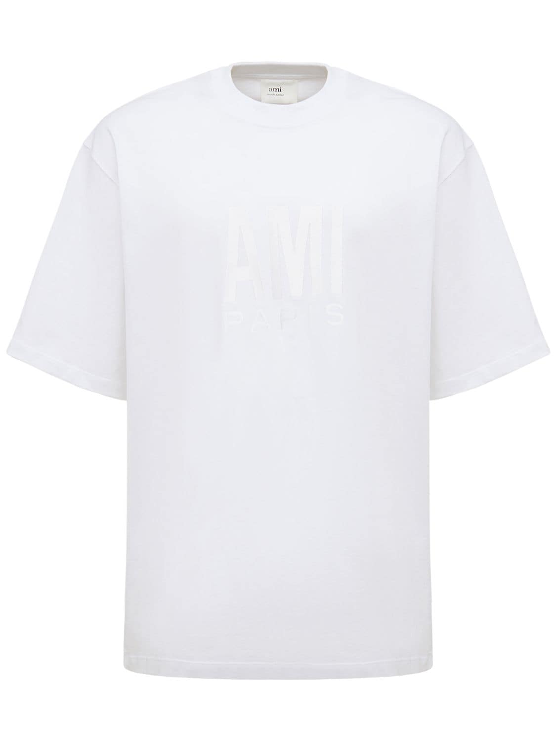 AMI PARIS Logo Organic Cotton Jersey T-shirt