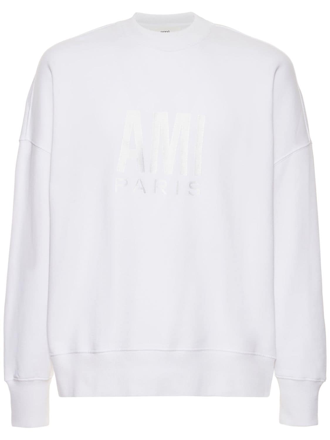 AMI PARIS Logo Cotton Jersey Sweatshirt