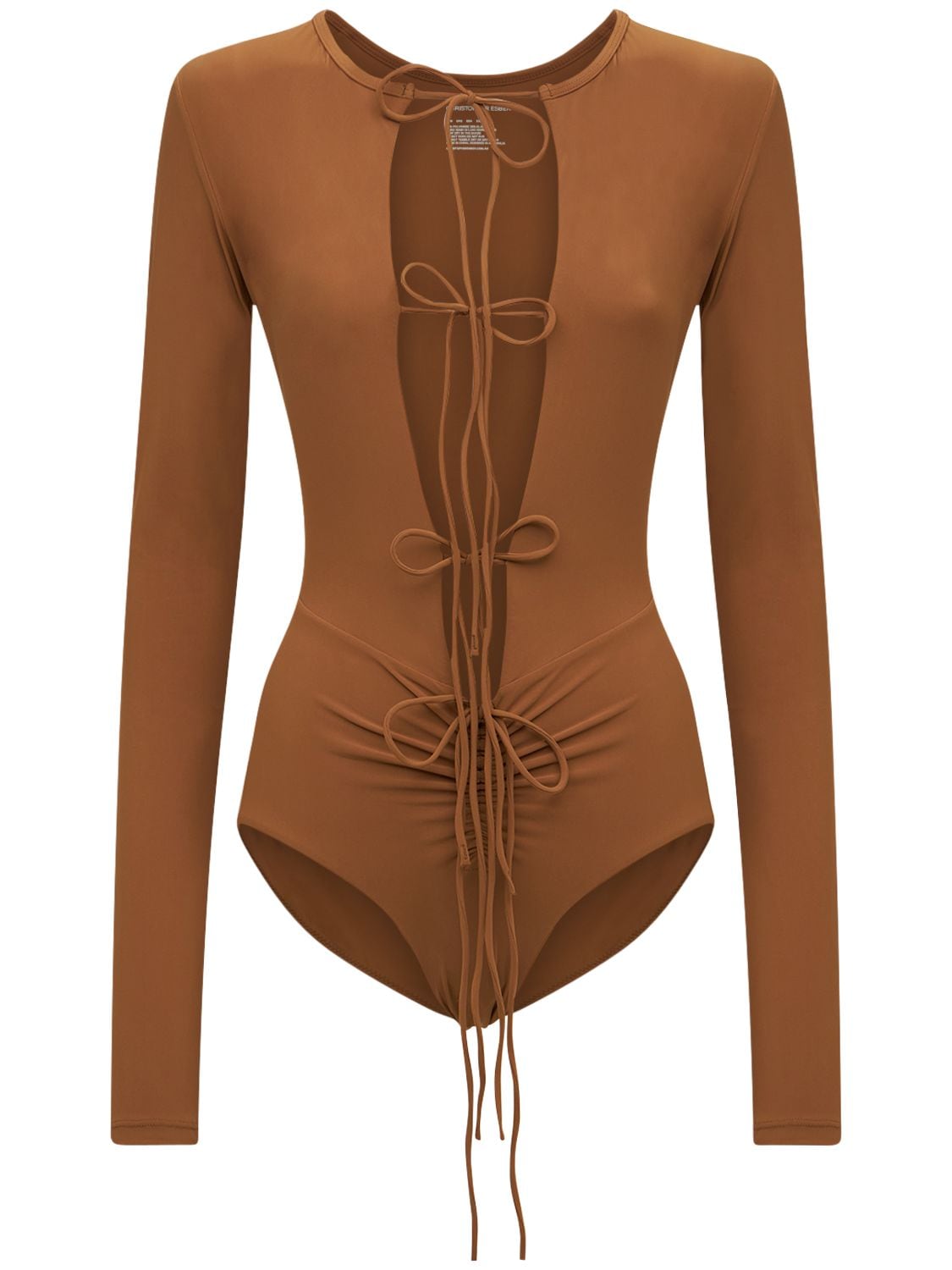 Long Sleeved Cut Out One Piece Swimsuit