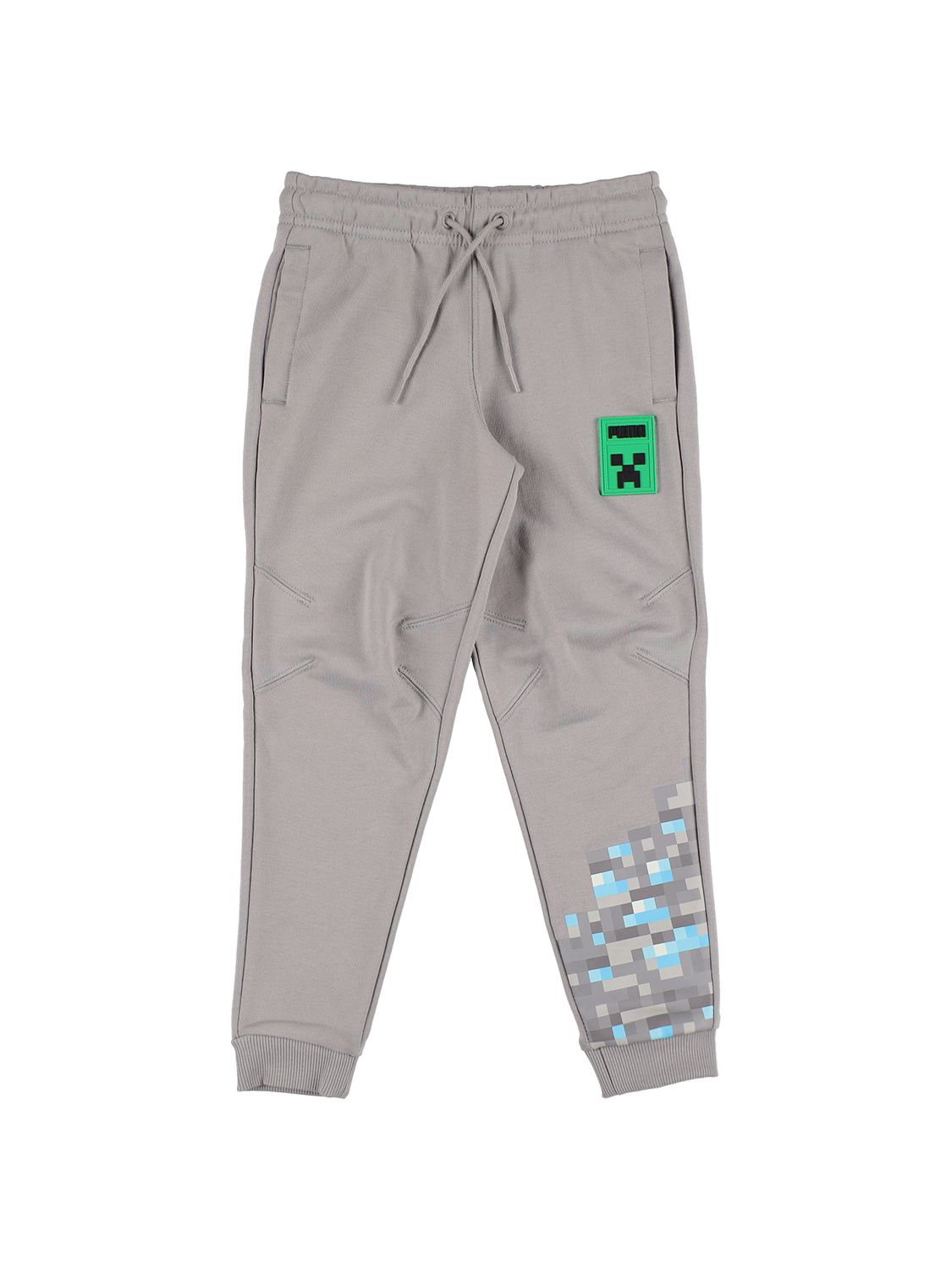 Puma X Minecraft Graphic-print Track Pants In Grey