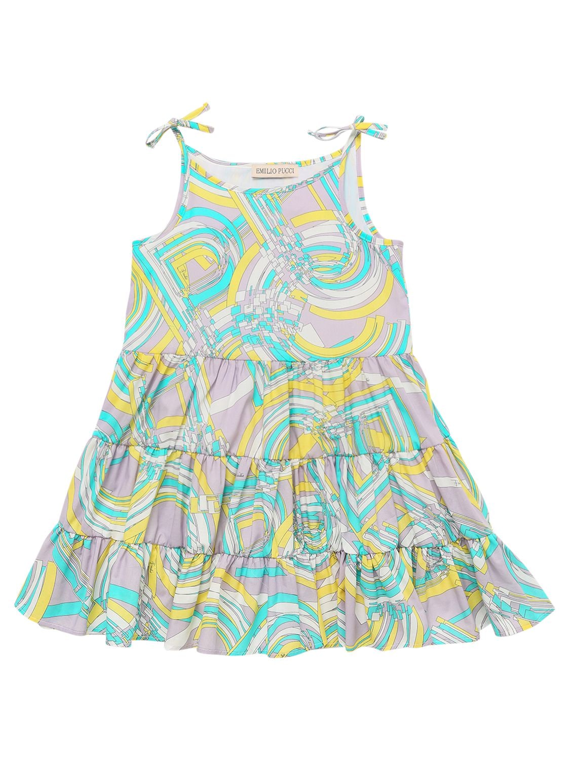 EMILIO PUCCI PRINTED TIERED COTTON DRESS