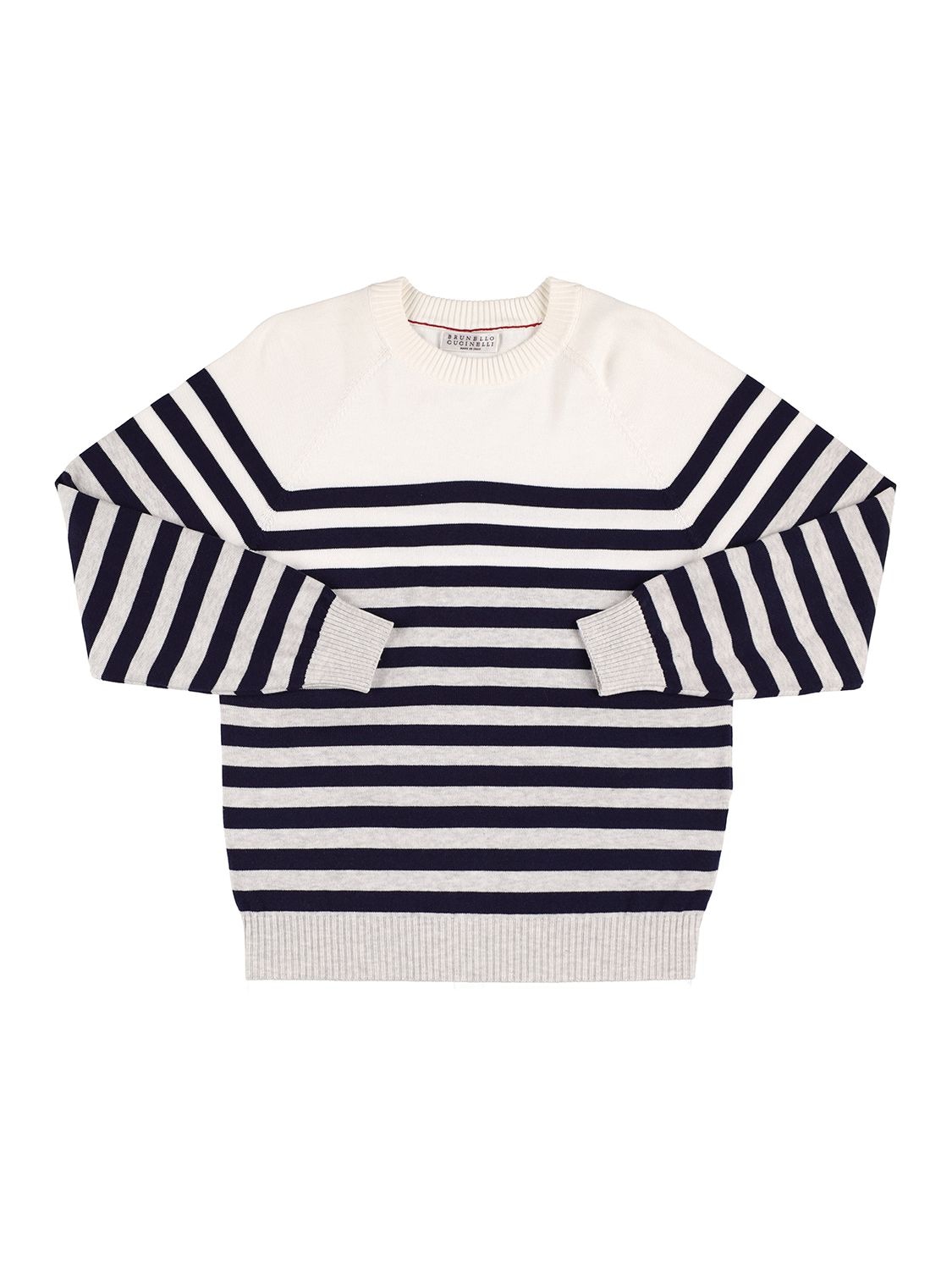 Striped Cotton Knit Sweater
