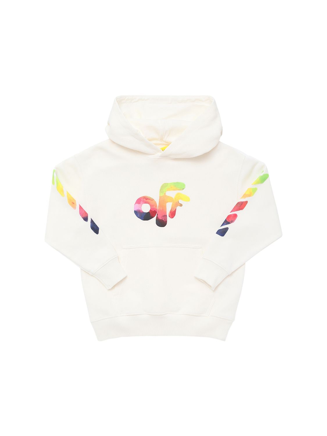 OFF-WHITE OFF ROUNDED COTTON SWEATSHIRT HOODIE