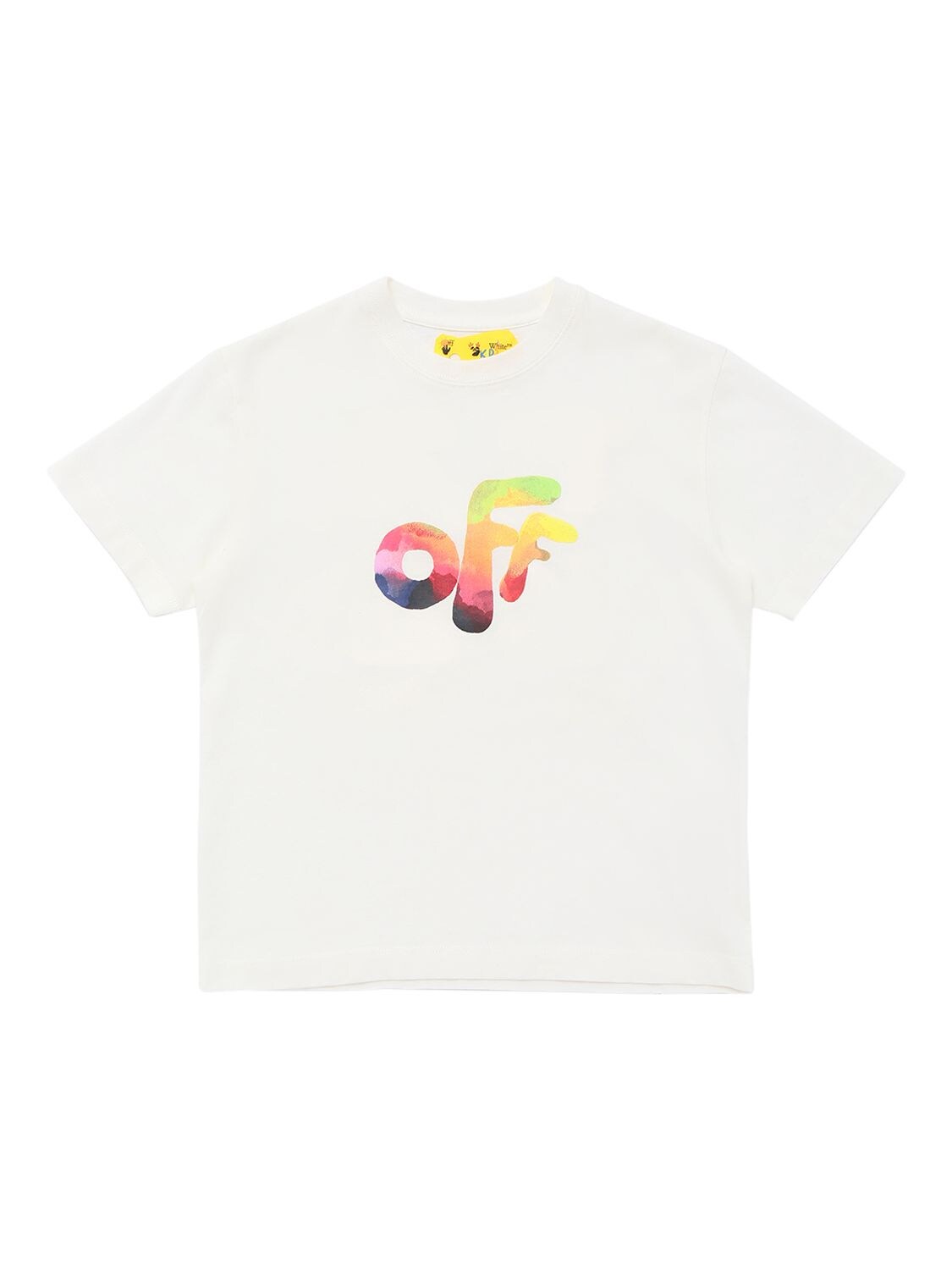 OFF-WHITE OFF ROUNDED COTTON JERSEY T-SHIRT
