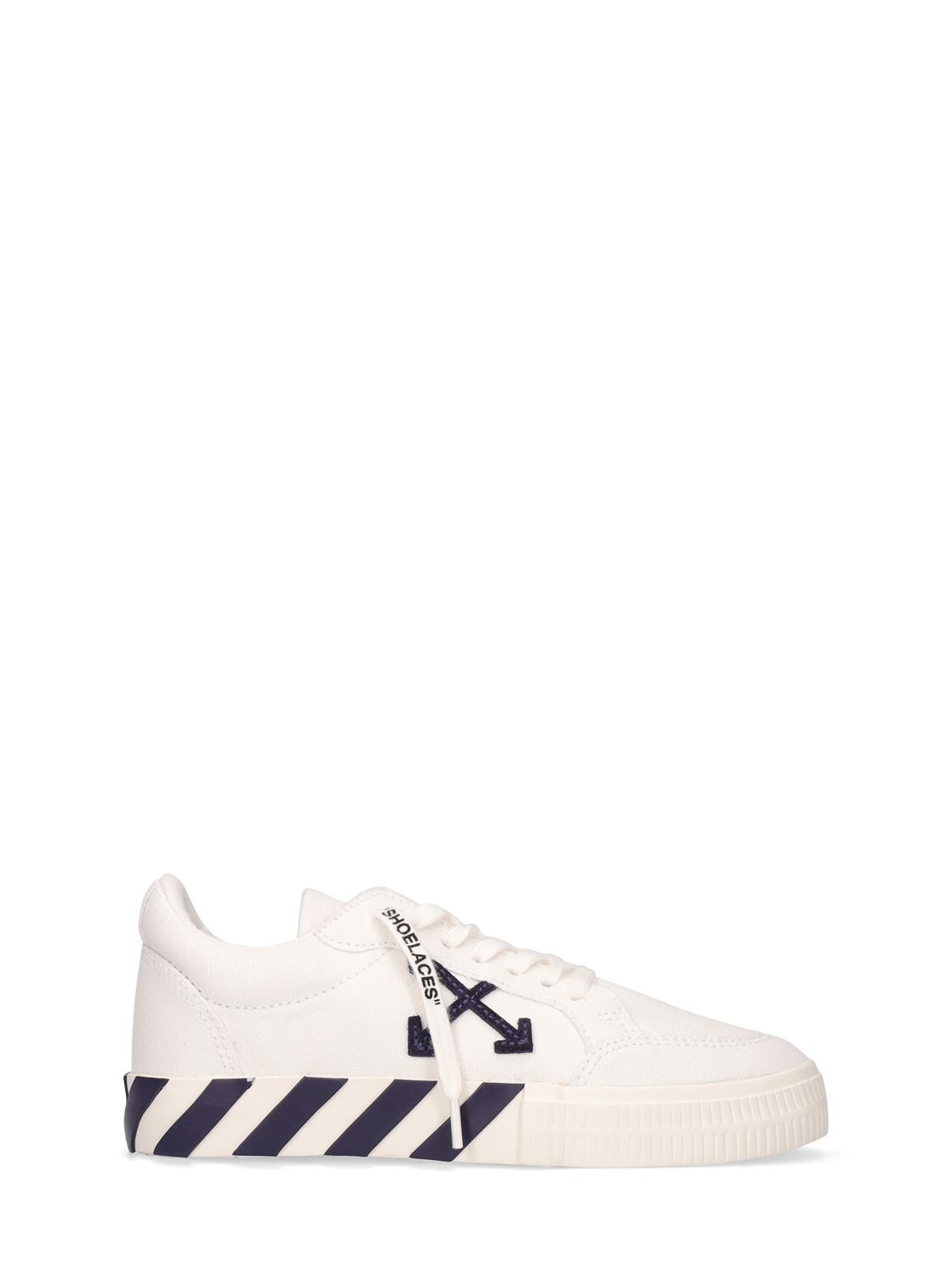 Vulcanized Cotton Lace-up Sneakers