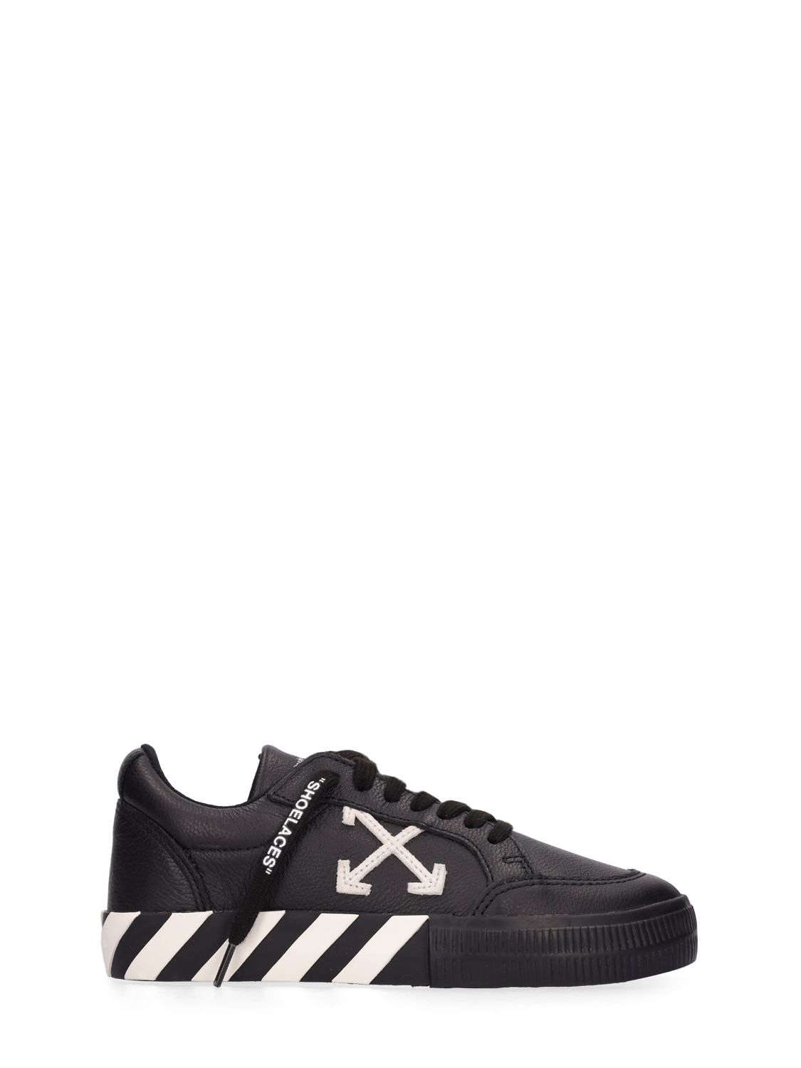 Vulcanized Leather Lace-up Sneakers