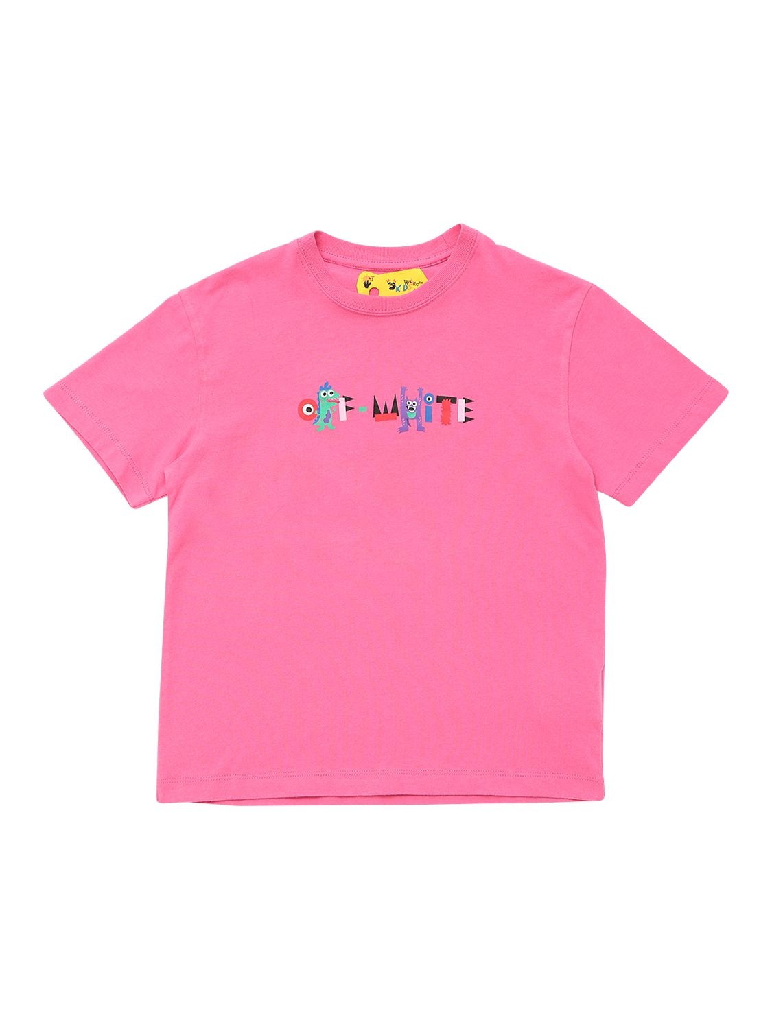 OFF-WHITE MONSTER LOGO COTTON JERSEY T-SHIRT