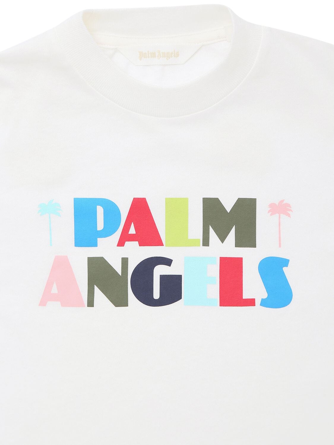 block logo-print T-shirt, Palm Angels