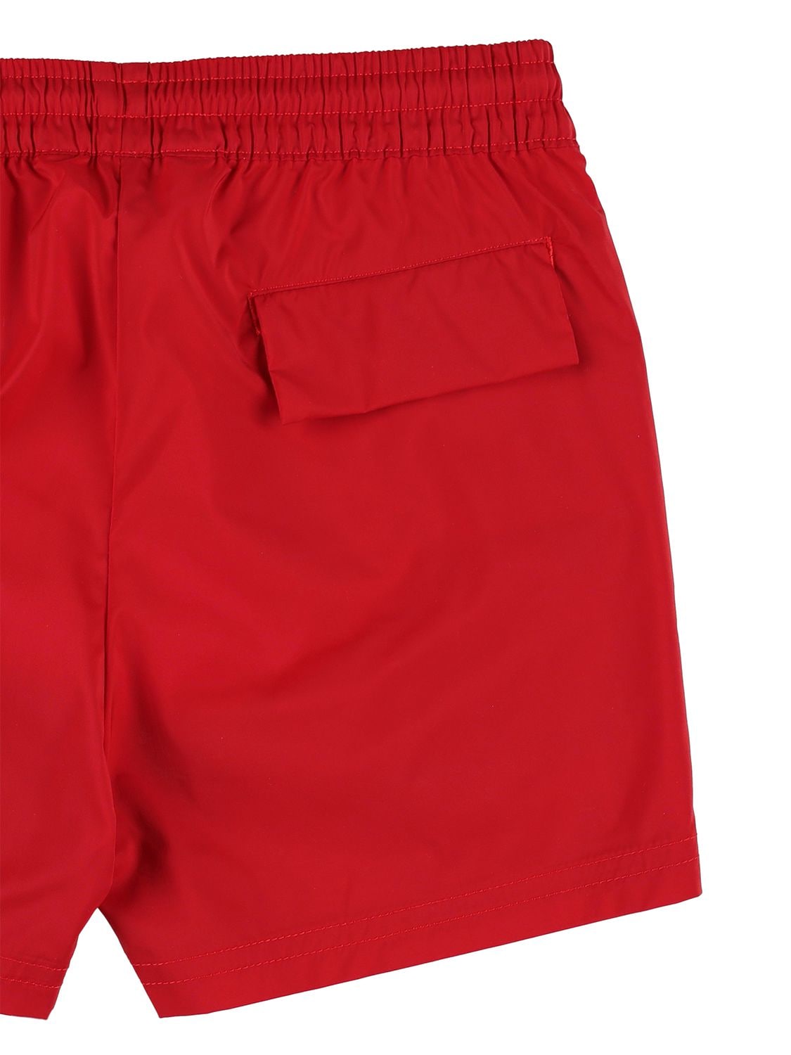 Shop Palm Angels Logo Print Nylon Swim Shorts In Red