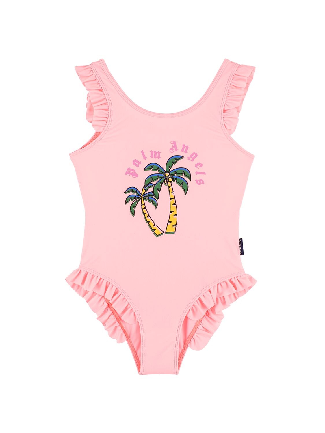 Palm Print Lycra One Piece Swimsuit