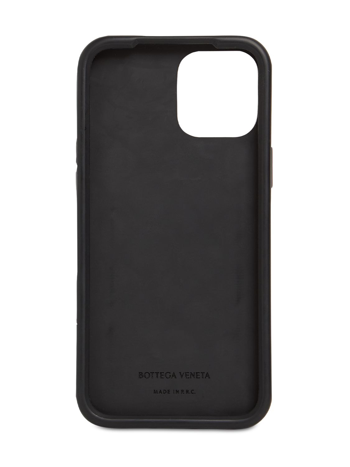 Shop Bottega Veneta Intrecciato Rubber Iphone 13 Pro Cover In Black