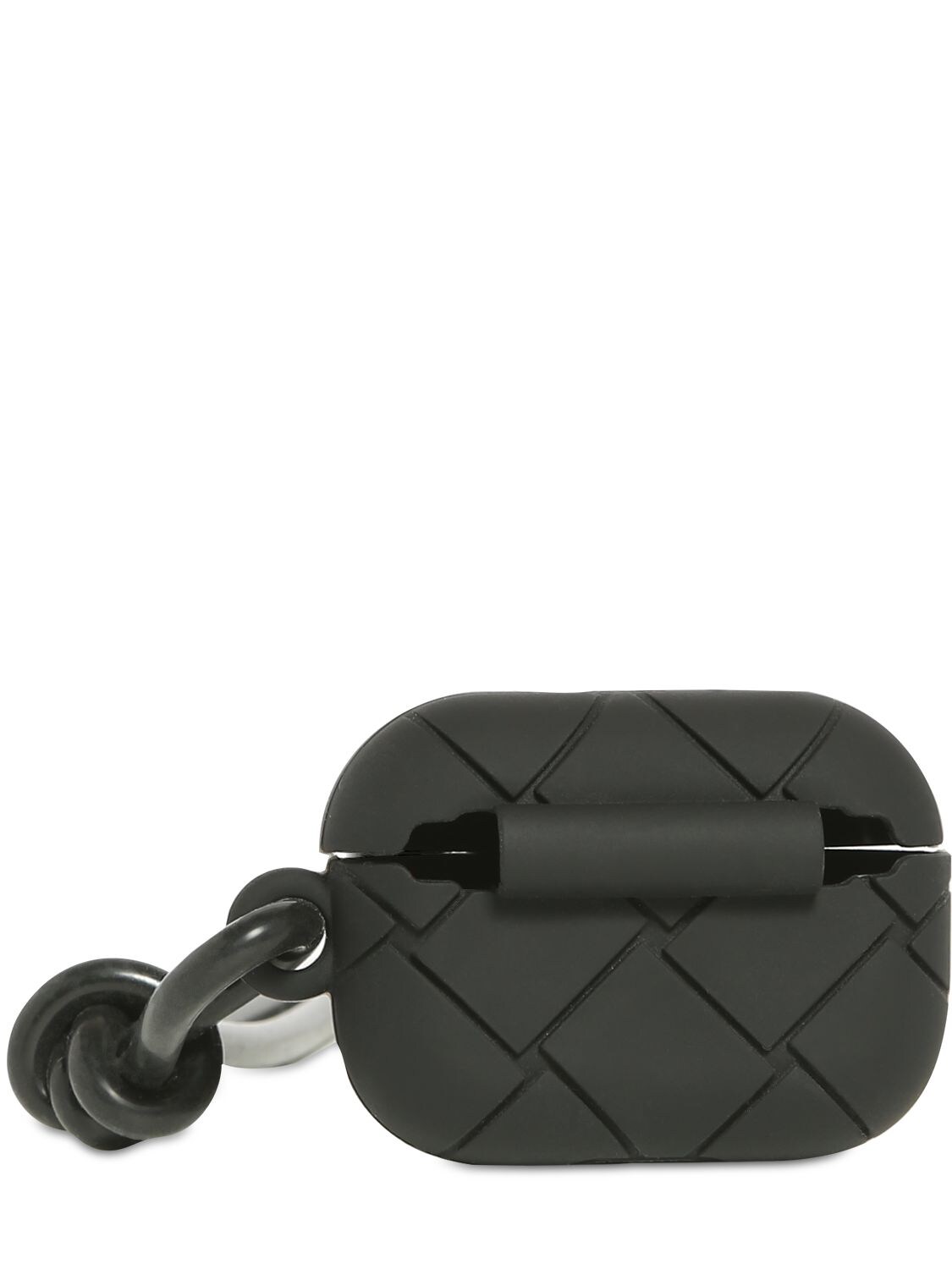 Shop Bottega Veneta Silicone Airpods Case In Black