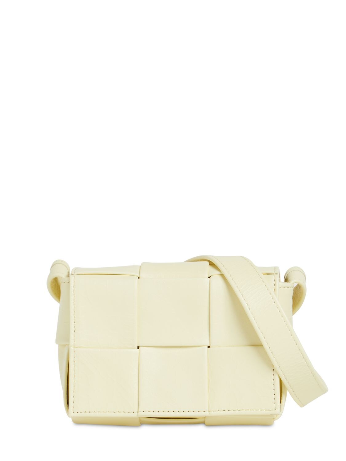 Bottega Veneta - Intrecciato leather card case w/ strap - | Luisaviaroma