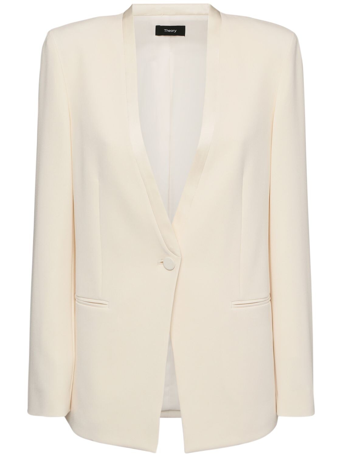 Theory - Clean crepe tuxedo blazer - | Luisaviaroma