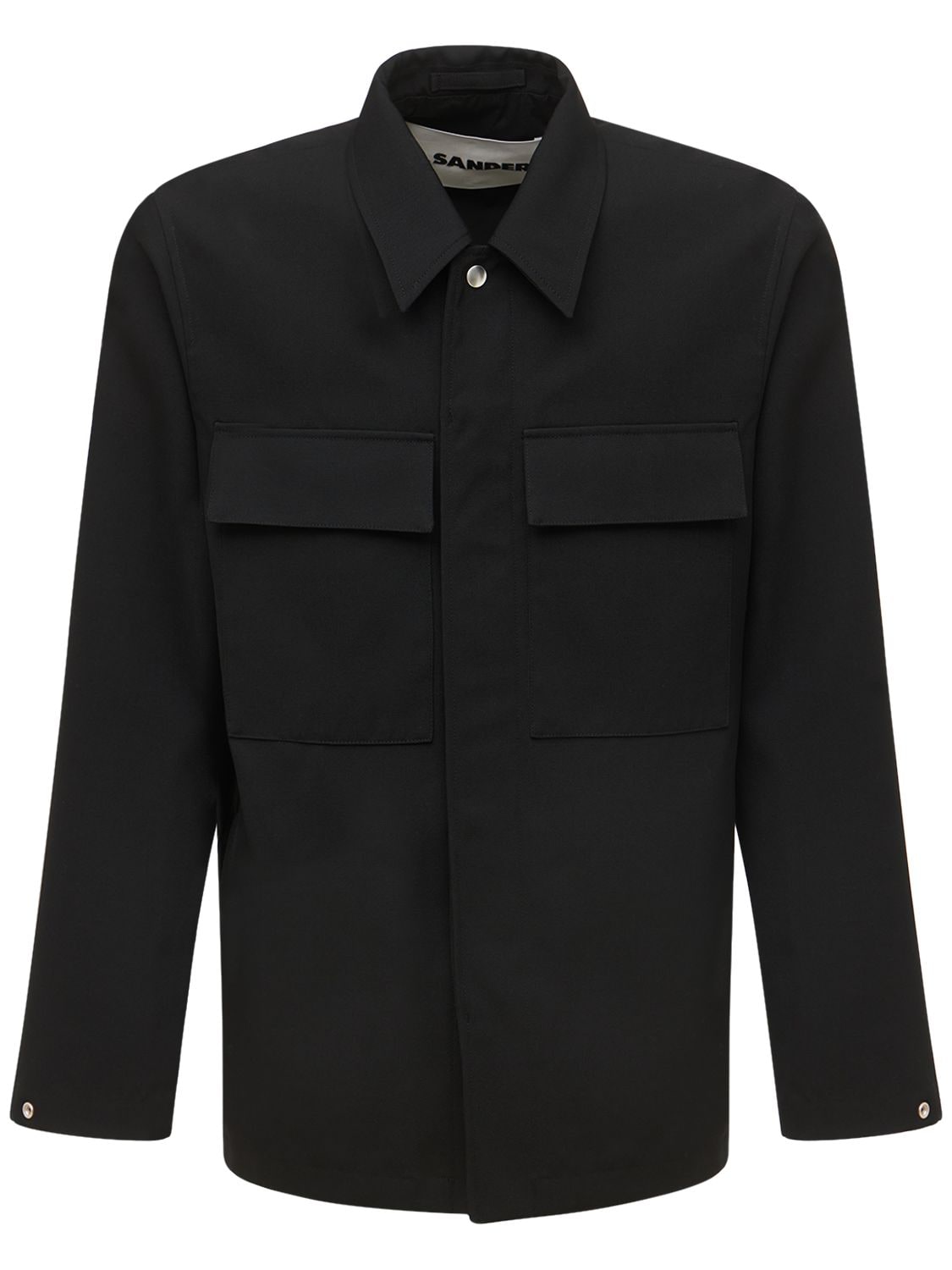 Jil Sander Sharp Wool Gabardine Jacket In Black | ModeSens