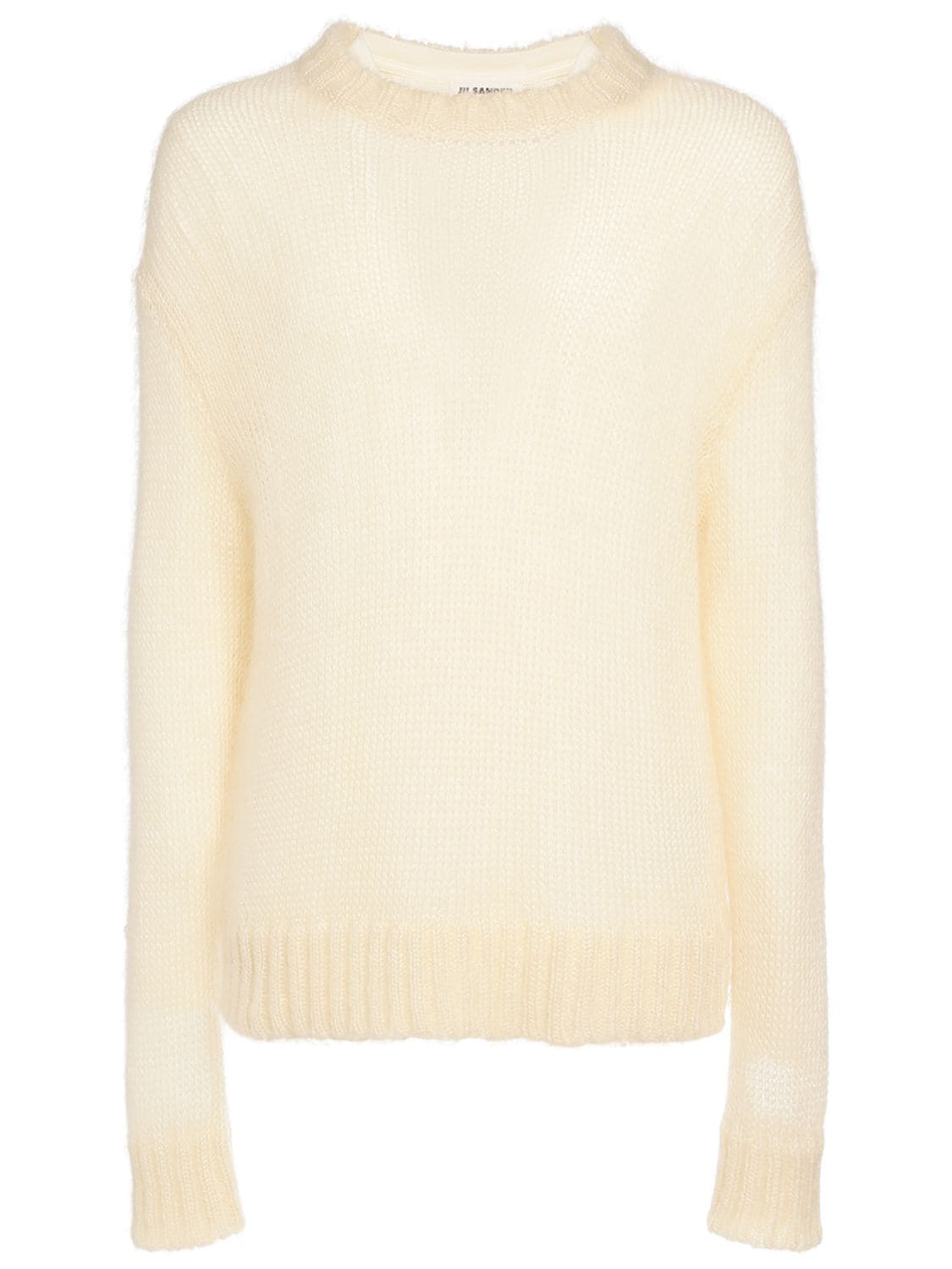 JIL SANDER KNIT MOHAIR & SILK SWEATER W/ T-SHIRT,75I4UY021-MTA00