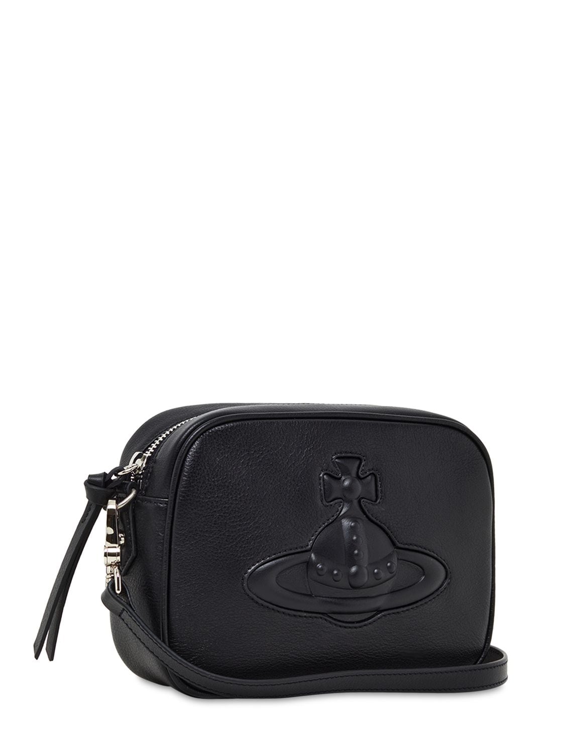Shop Vivienne Westwood Anna Leather Camera Bag In Black