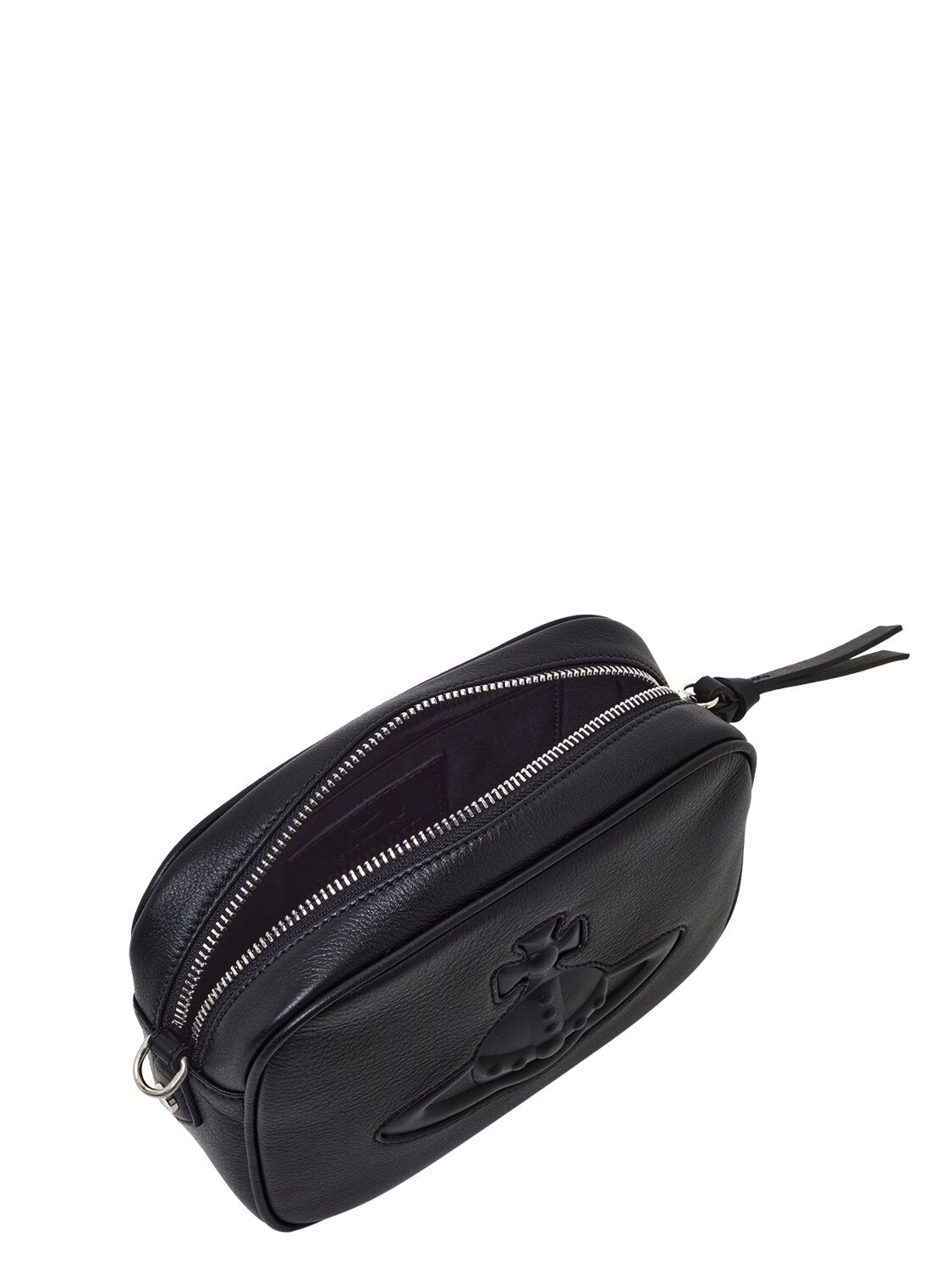 Shop Vivienne Westwood Anna Leather Camera Bag In Black