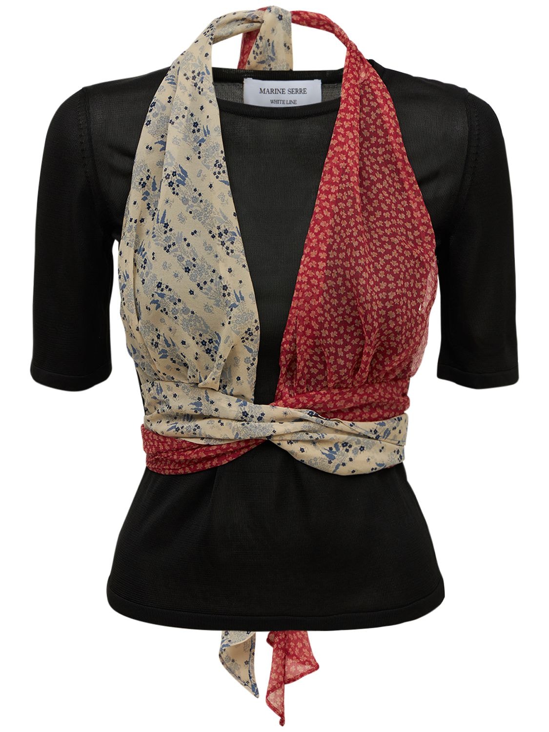 Unique Twisted Scarf & Knit Top