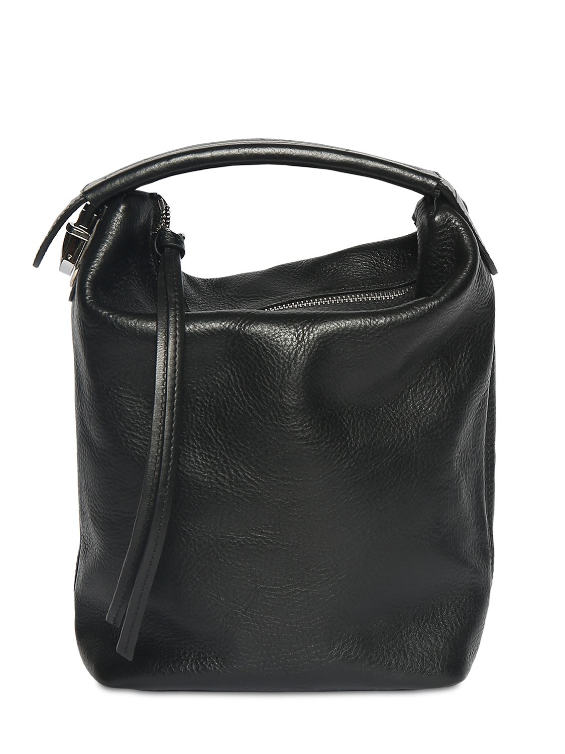 Lemaire Case Leather Top Handle Bag In Black ModeSens
