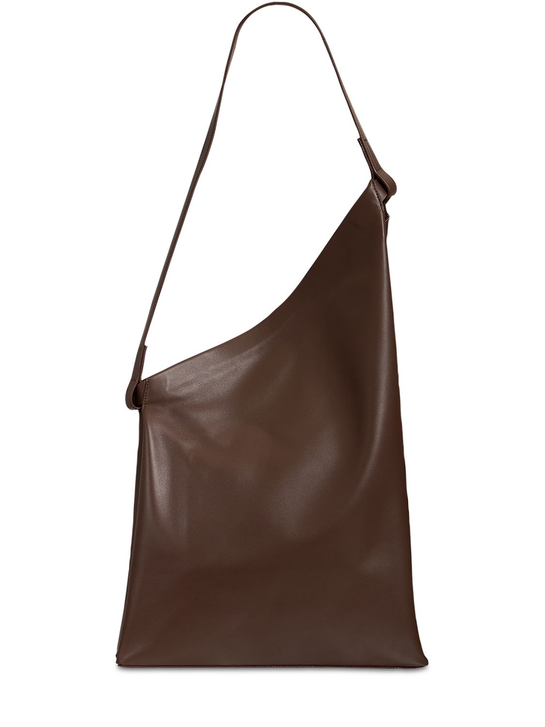 Aesther Ekme Sway Smooth Leather Shoulder Bag In Chocolate