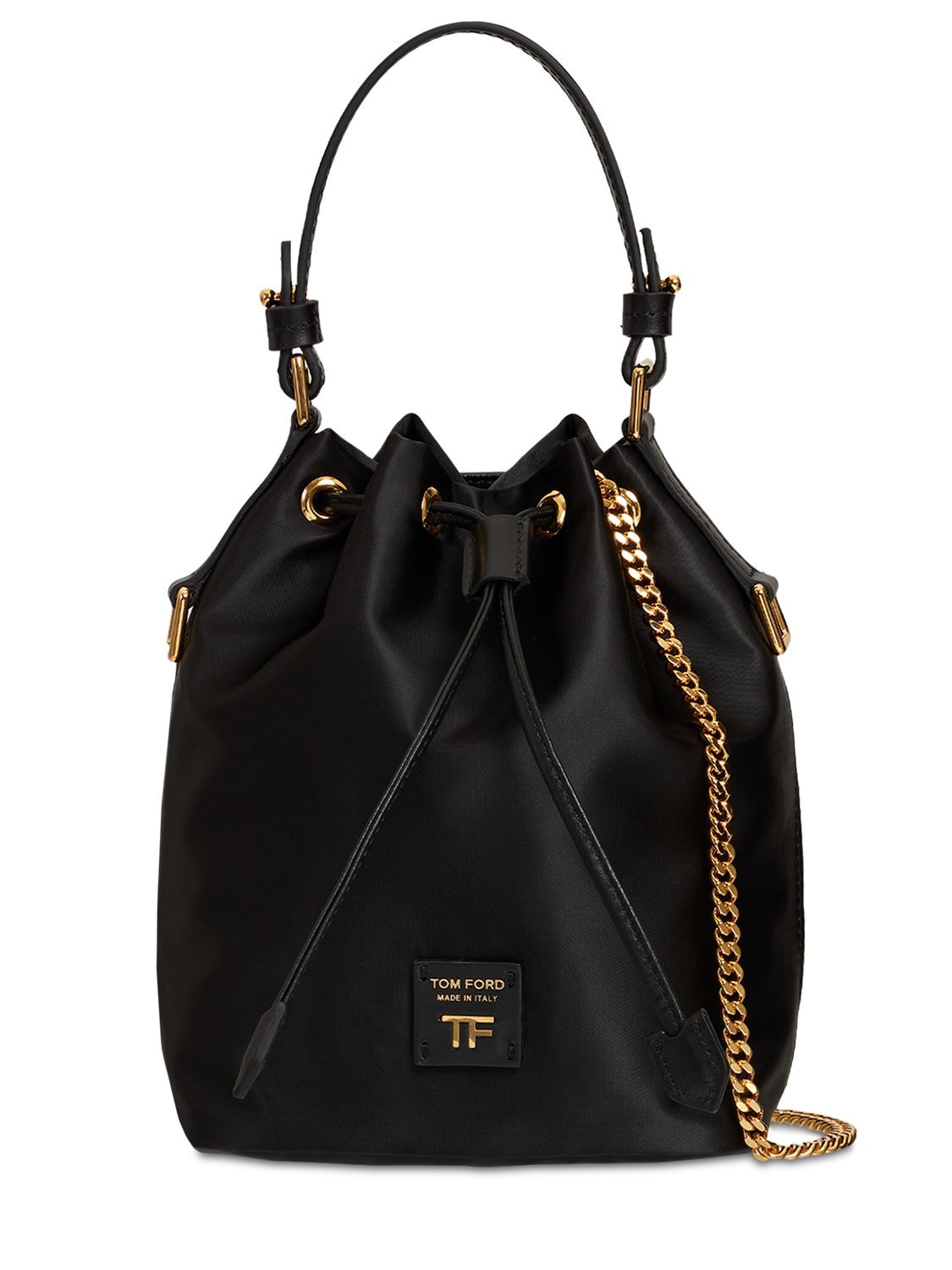 Tom Ford Small Nylon Bucket Bag In Black | ModeSens