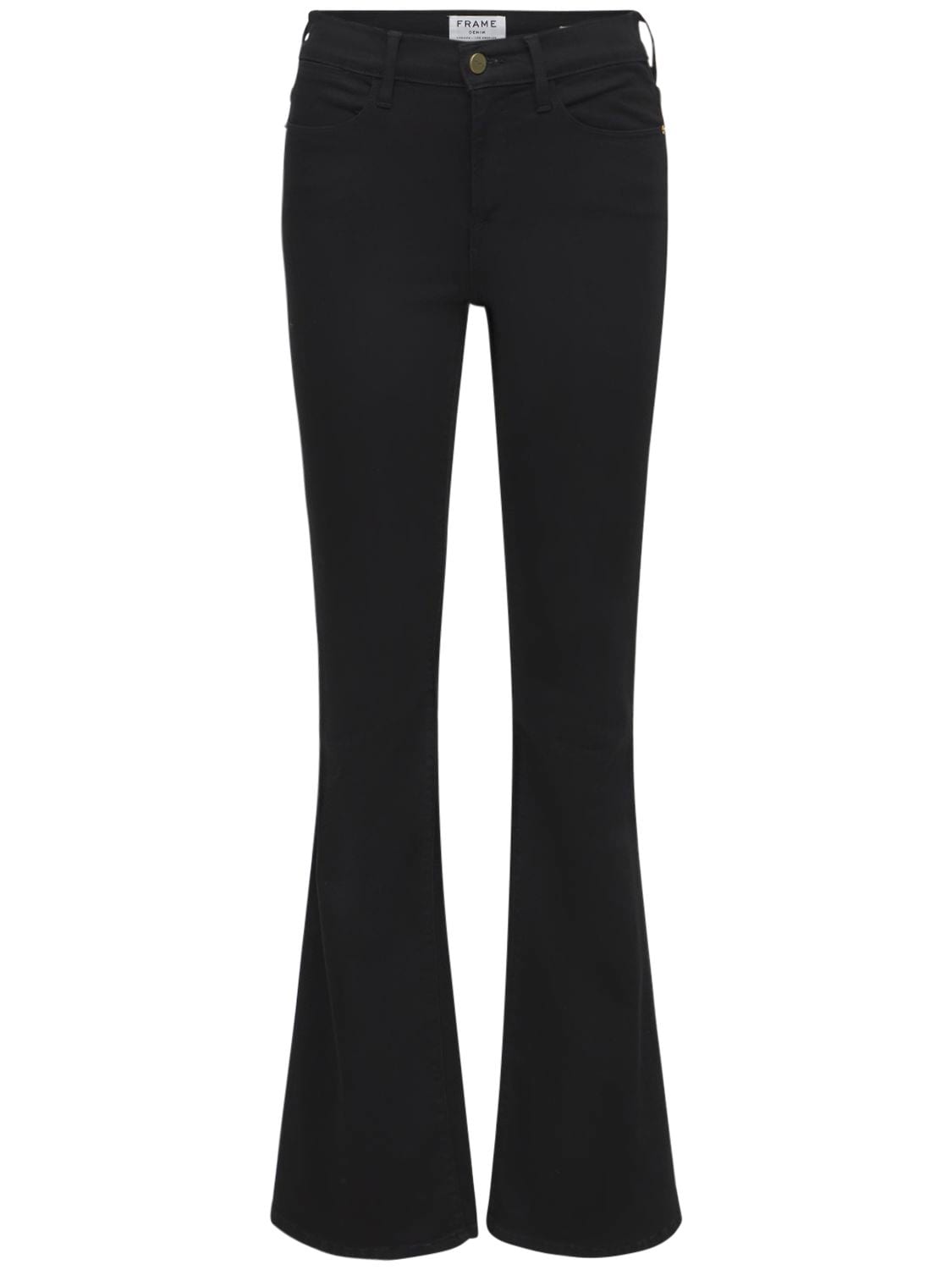 stivhed garn låg Frame Le Forever Karlie Flare High-rise Jeans In Black | ModeSens