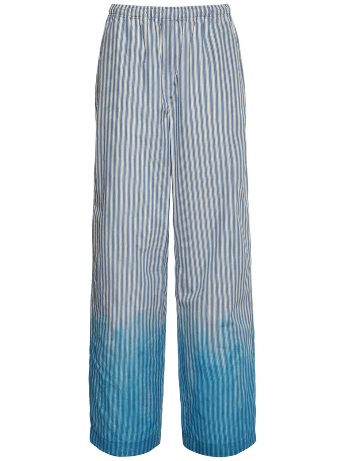 striped cotton pants