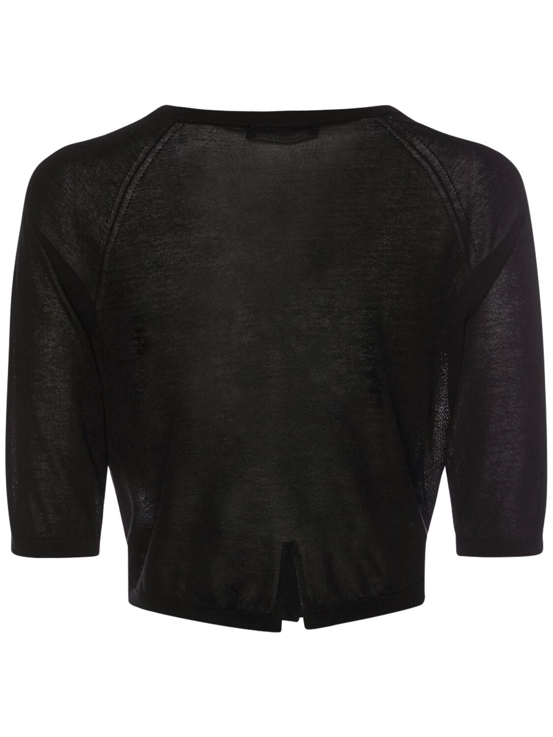 Shop 's Max Mara Cotton Cropped Cardigan In Black