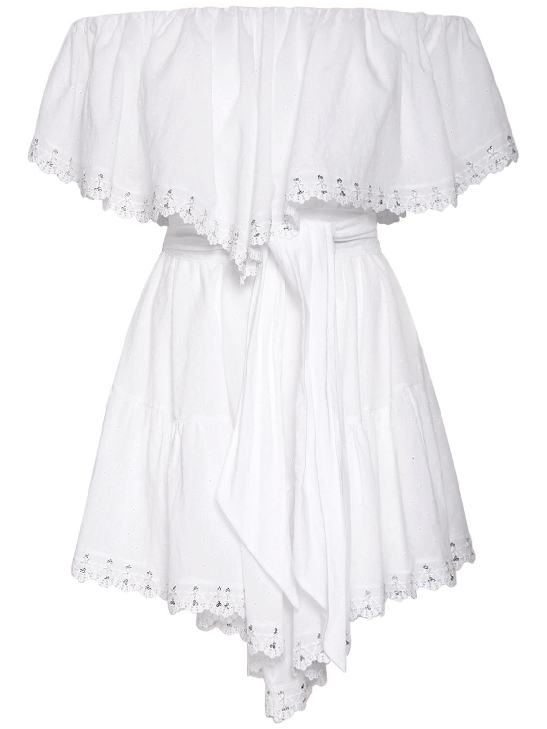Embroidered Cotton Mini Dress